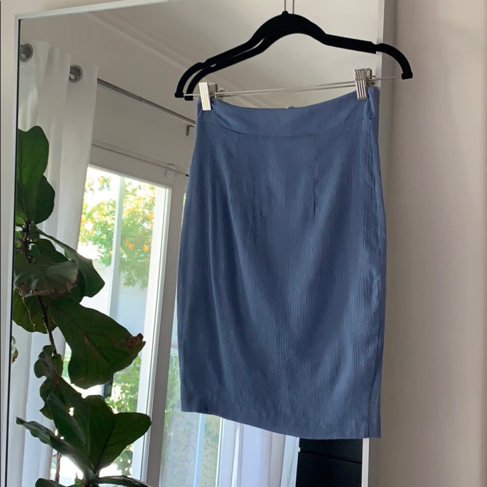 Naked Wardrobe Chambray Pencil Skirt